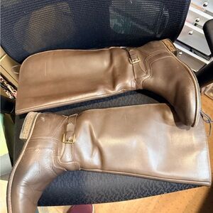 EUC Earth women’s size 10 Tall Brown Leather Riding Boots